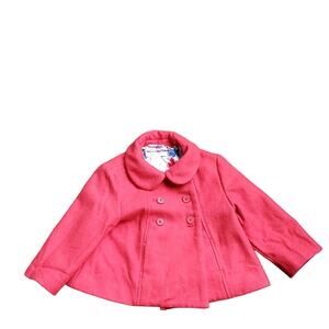 Janie and Jack Coral Pea Coat (12-24M)